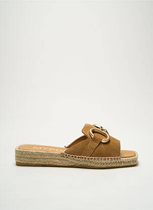 Espadrilles nubuck talon plat jusqu'à 3cm marron MAYPOL femme