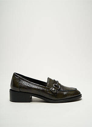 Mocassins effet froissé talon plat jusqu'à 3cm vert REQINS femme
