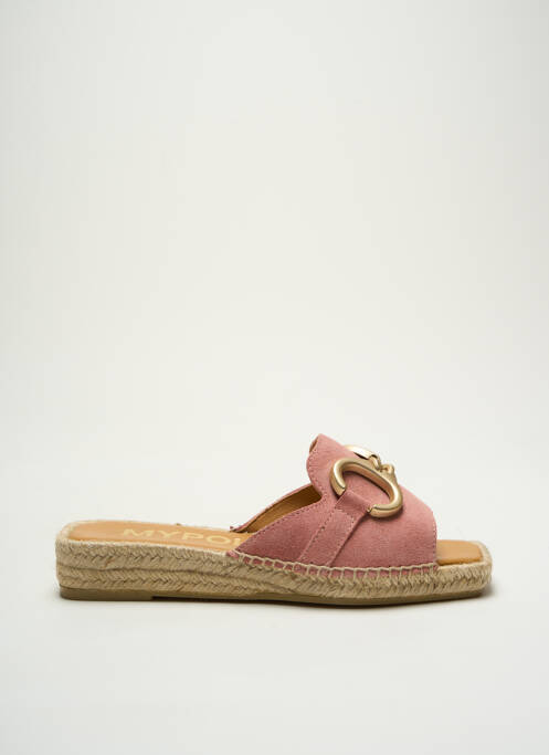 Espadrilles nubuck talon plat jusqu'à 3cm rose MAYPOL femme