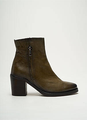 Bottines/boots matière lisse talon de 4 à 6cm vert LITTLE ...LA SUITE femme