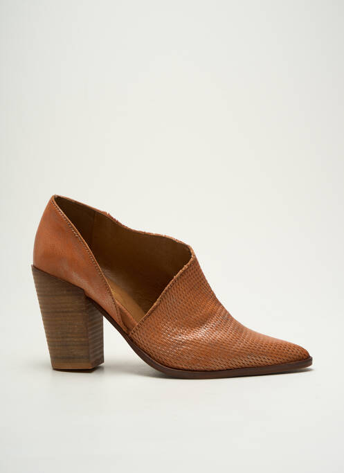Bottines/boots tissage satiné talon de 7 à 9cm orange LITTLE ...LA SUITE femme
