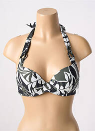 Haut de maillot de bain bretelles élastiquées haut soutien-gorge push-up vert AUBADE femme