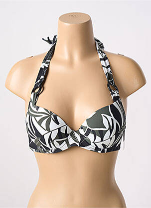 Haut de maillot de bain bretelles élastiquées haut soutien-gorge push-up vert AUBADE femme