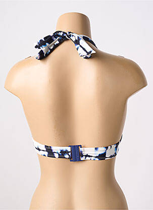 Haut de maillot de bain bretelles élastiquées haut soutien-gorge push-up bleu AUBADE femme