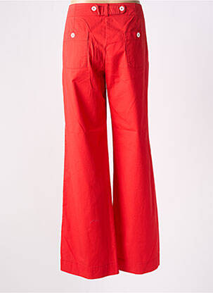Pantalon flare taille à pinces taille haute rouge MAT DE MISAINE femme