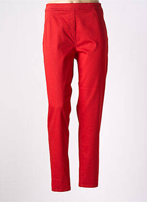 Jegging tissage popeline taille normale rouge EAST DRIVE femme
