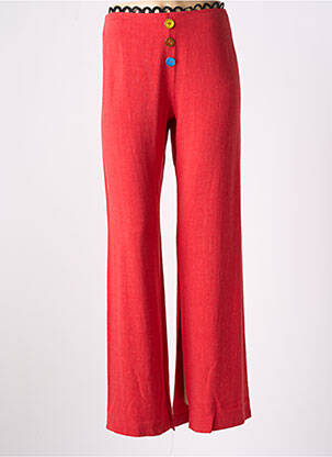 Pantalon flare taille basse taille basse rouge LOLESFILLES femme