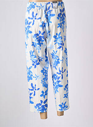 Pantalon 7/8 taille haute taille haute bleu ZERRES femme