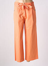 Pantacourt tissage popeline taille haute orange MAT DE MISAINE femme