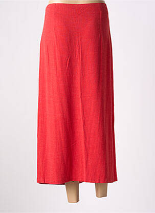 Jupe longue coupe droite rouge LO! LES FILLES femme
