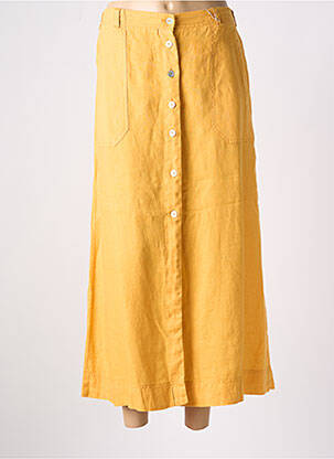 Jupe longue tissage crêpe jaune MAT DE MISAINE femme