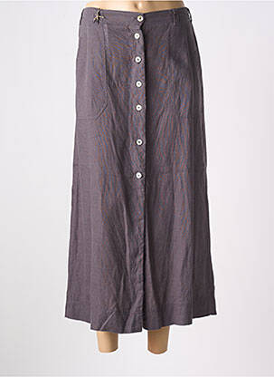 Jupe longue taille haute gris MAT DE MISAINE femme