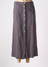 Jupe longue tissage crêpe gris MAT DE MISAINE femme
