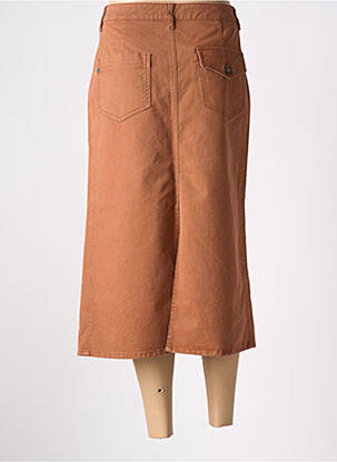 Jupe longue coupe droite marron MAT DE MISAINE femme