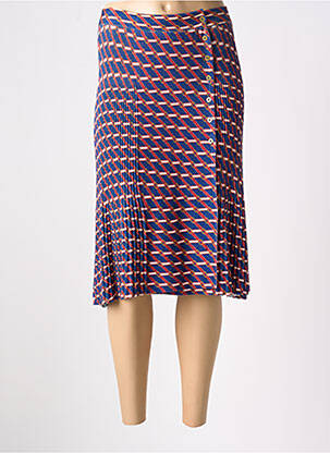 Jupe mi-longue stretch bleu JEI'S BY LETIZIA DENARO femme