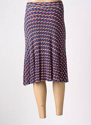 Jupe mi-longue stretch bleu JEI'S BY LETIZIA DENARO femme