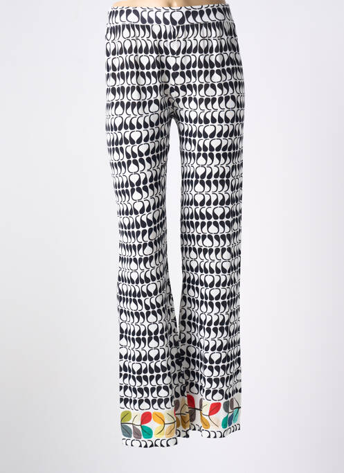 Pantalon droit stretch taille haute noir JEI'S BY LETIZIA DENARO femme