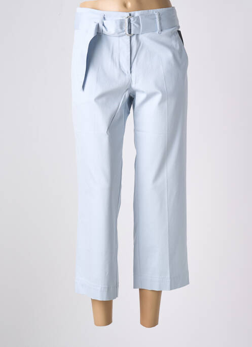 Pantalon 7/8 taille haute taille haute bleu ZERRES femme