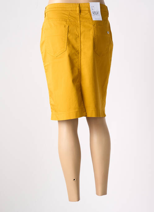 Jupe mi-longue jaune EAST DRIVE pour femme