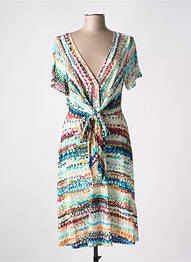 Robe courte manches courtes manches courtes vert CAP JULUCA femme