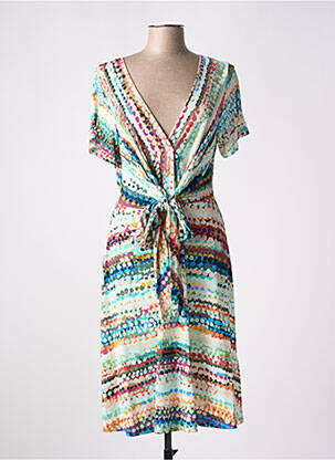 Robe courte manches courtes manches courtes vert CAP JULUCA femme
