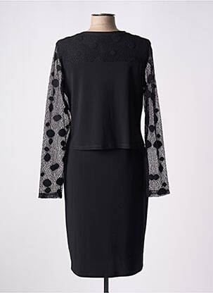 Robe mi-longue manches longues manches longues noir JOSEPH RIBKOFF femme