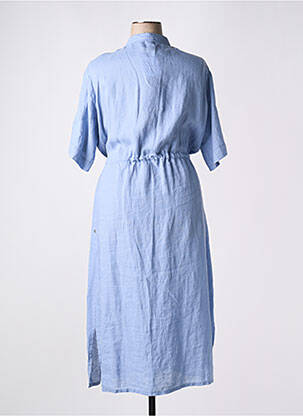 Robe longue manches courtes manches courtes bleu MAT DE MISAINE femme
