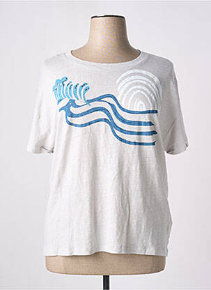 T-shirt sérigraphie manches courtes gris MAT DE MISAINE femme
