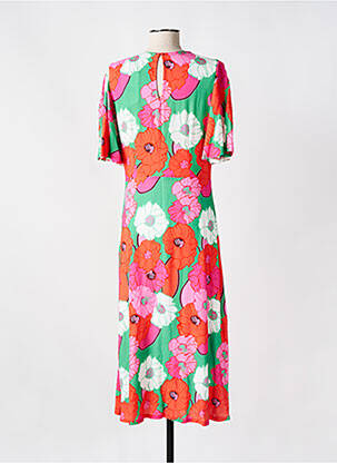 Robe longue manches courtes manches courtes rouge SIGNE NATURE femme