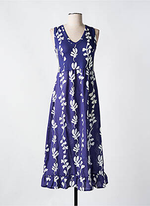 Robe longue imprimé fleurs sans manche bleu GUITARE femme