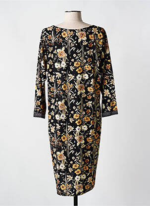 Chemise de nuit imprimé fleurs noir MOONKA femme