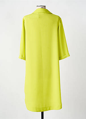 Robe mi-longue manches 3/4 manches 3/4 jaune DEVERD femme