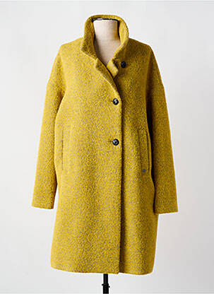 Manteau long coupe droite sans capuche jaune MAT DE MISAINE femme