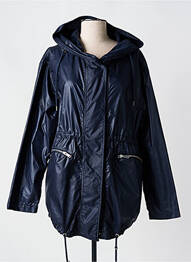 Imperméable manches longues a capuche bleu EVA KAYAN femme