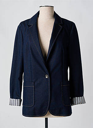Blazer poches bleu DEVERNOIS femme
