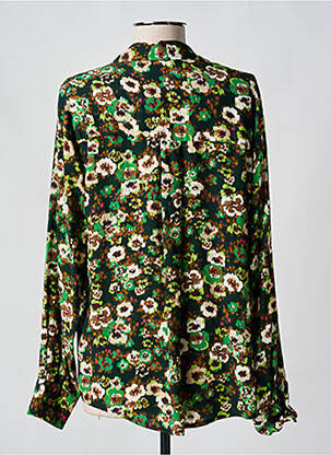 Chemisier imprimé fleurs manches longues vert SIGNE NATURE femme