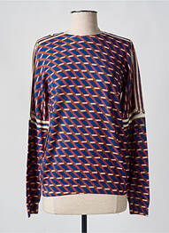 Pull coupe cintrée manches longues bleu JEI'S BY LETIZIA DENARO femme