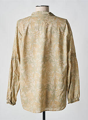 Blouse tissage popeline manches longues beige EVA KAYAN femme