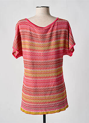 T-shirt coupe cintrée manches courtes rose DEVERNOIS femme