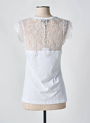 T-shirt coupe cintrée manches courtes blanc EVA KAYAN femme