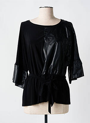 Top coupe cintrée manches 3/4 noir JOSEPH RIBKOFF femme