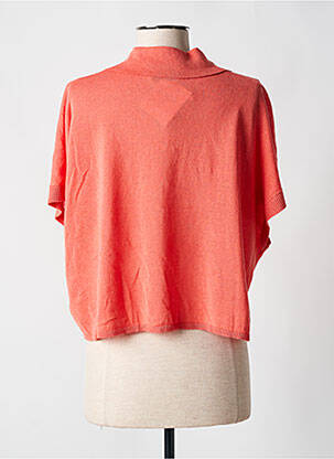 Gilet manches courtes fermeture boutonnée sur le devant orange GUITARE femme