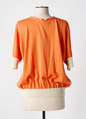 Gilet manches courtes orange DEVERNOIS pour femme seconde vue
