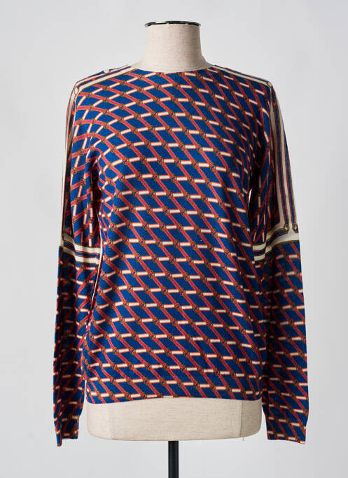 Pull coupe cintrée manches longues bleu JEI'S BY LETIZIA DENARO femme
