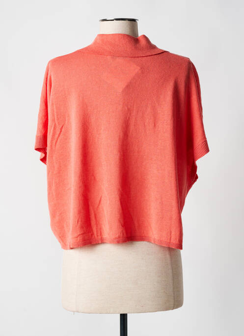 Gilet manches courtes fermeture boutonnée sur le devant orange GUITARE femme