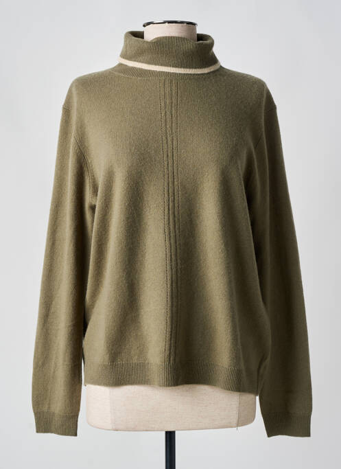 Pull col roulé vert DEVERNOIS pour femme