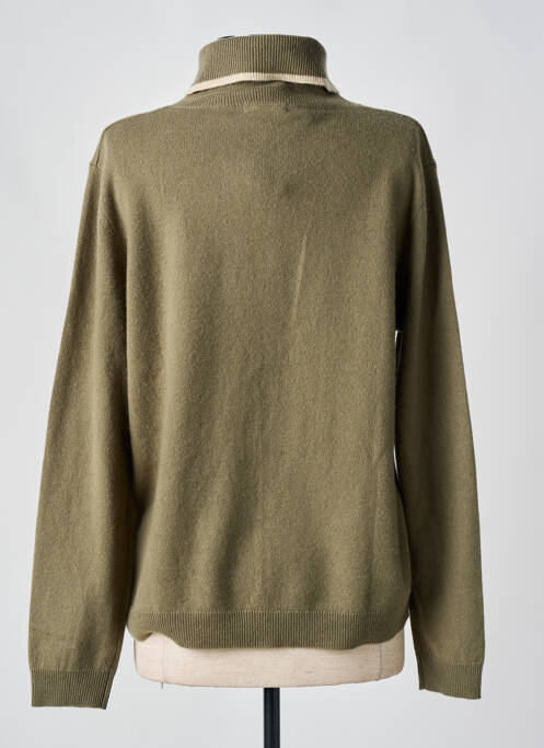 Pull col roulé vert DEVERNOIS pour femme