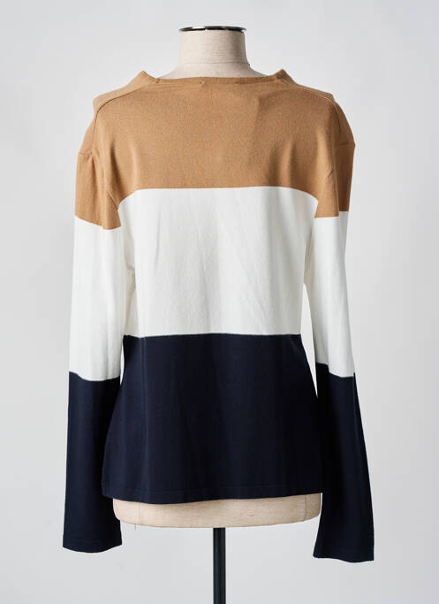 Pull coupe cintrée manches longues beige DEVERNOIS femme