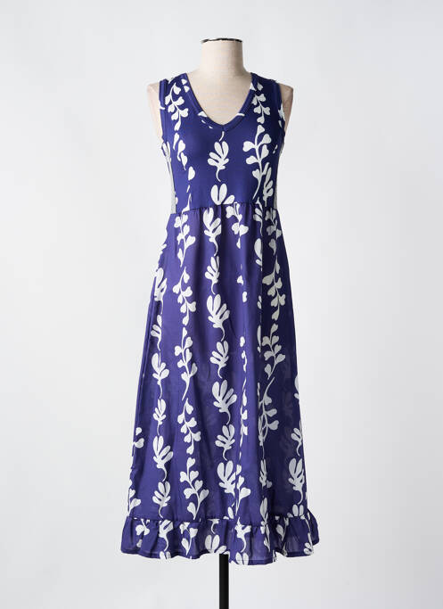 Robe longue bleu GUITARE pour femme