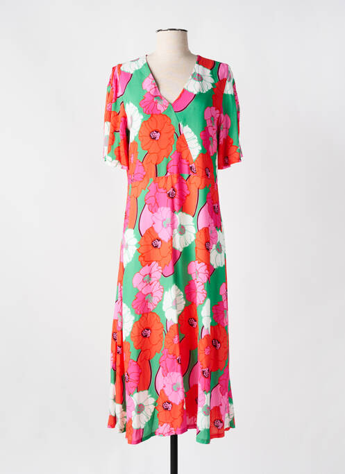 Robe longue rouge SIGNE NATURE pour femme